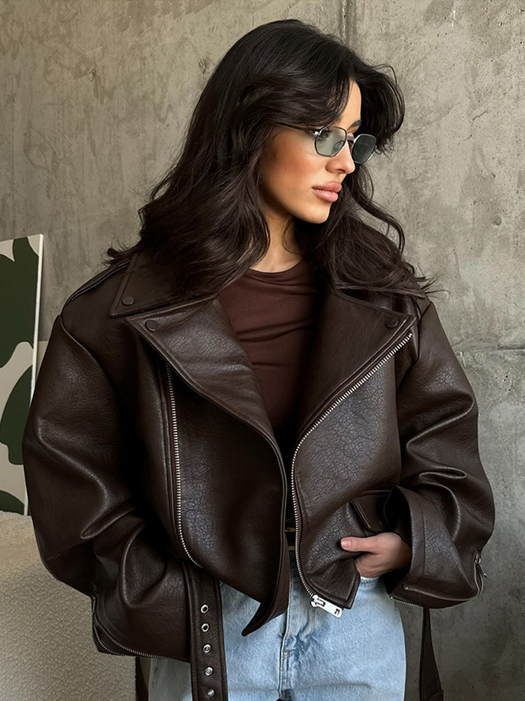 Corset Waist Cinch - With Belt Leather Jacket Coat Lace