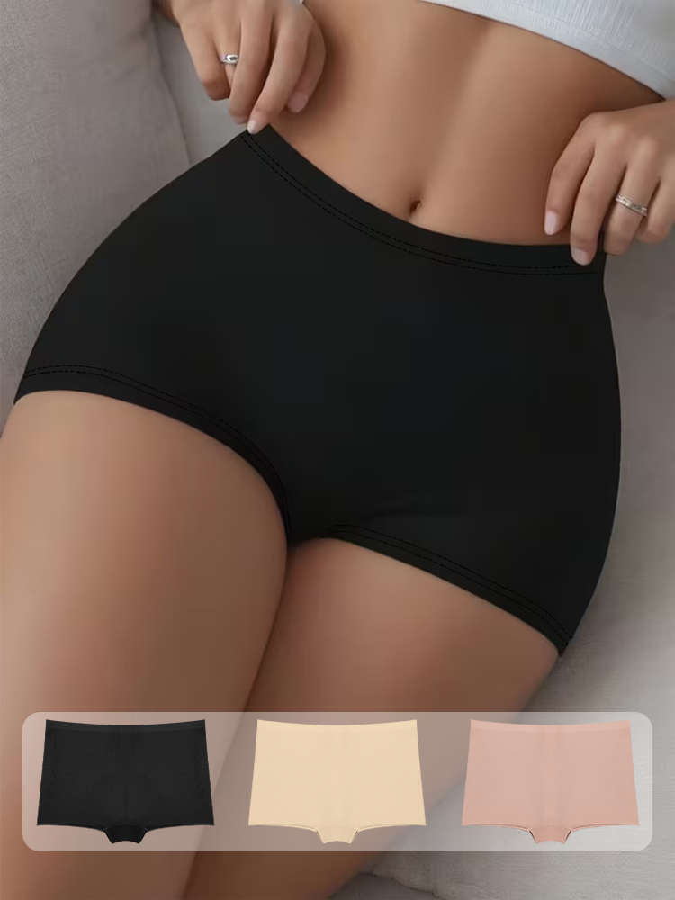 Boyshort Underwear - 3Pcs Seamless Boxer Shorts Women's Stretchy