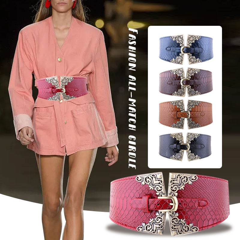 Women Elastic Buckle Wide Belt – обзор и цена Corset Waist Cinch
