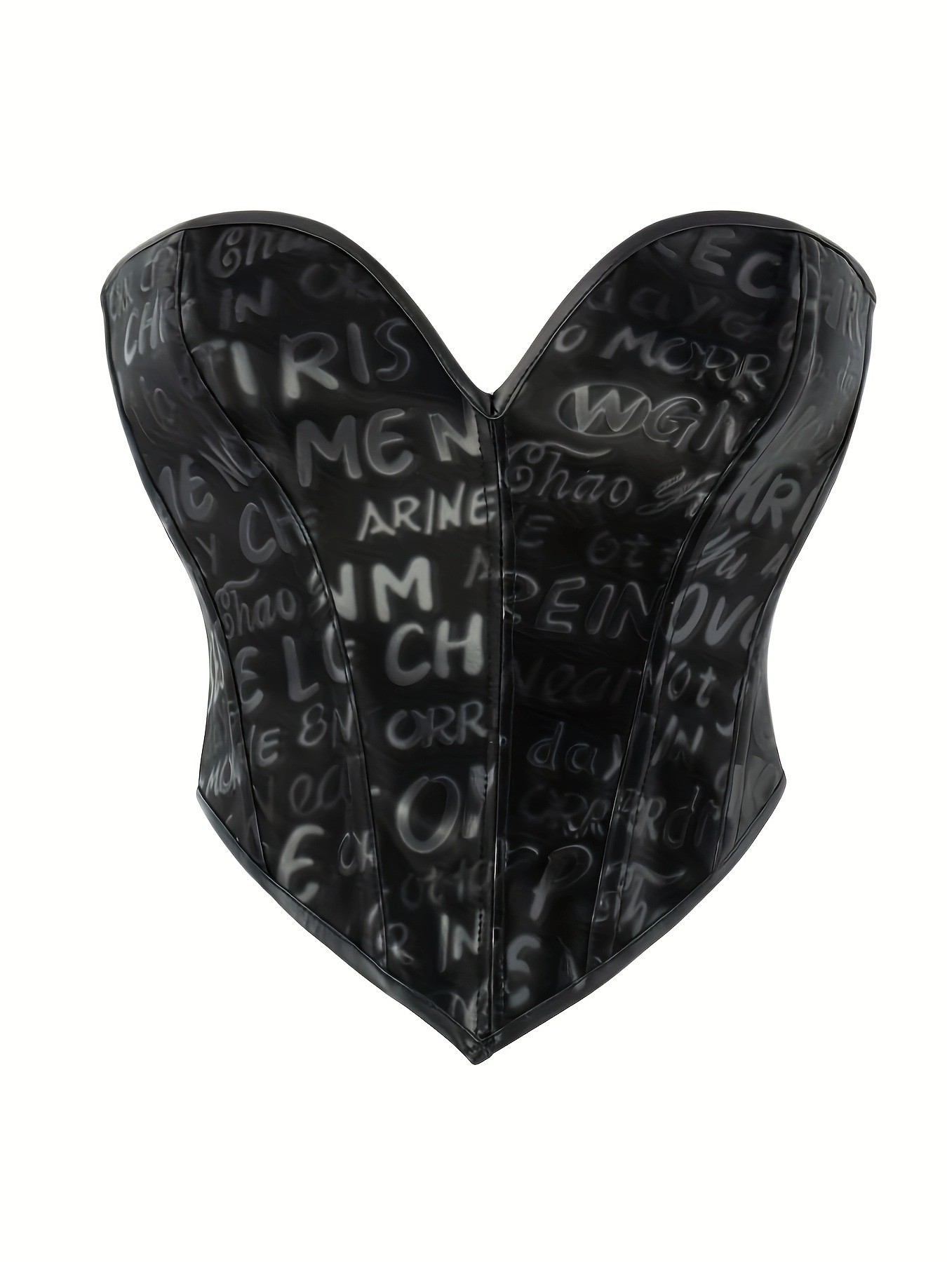Black letter printed strapless – обзор и цена Corset Waist Cinch