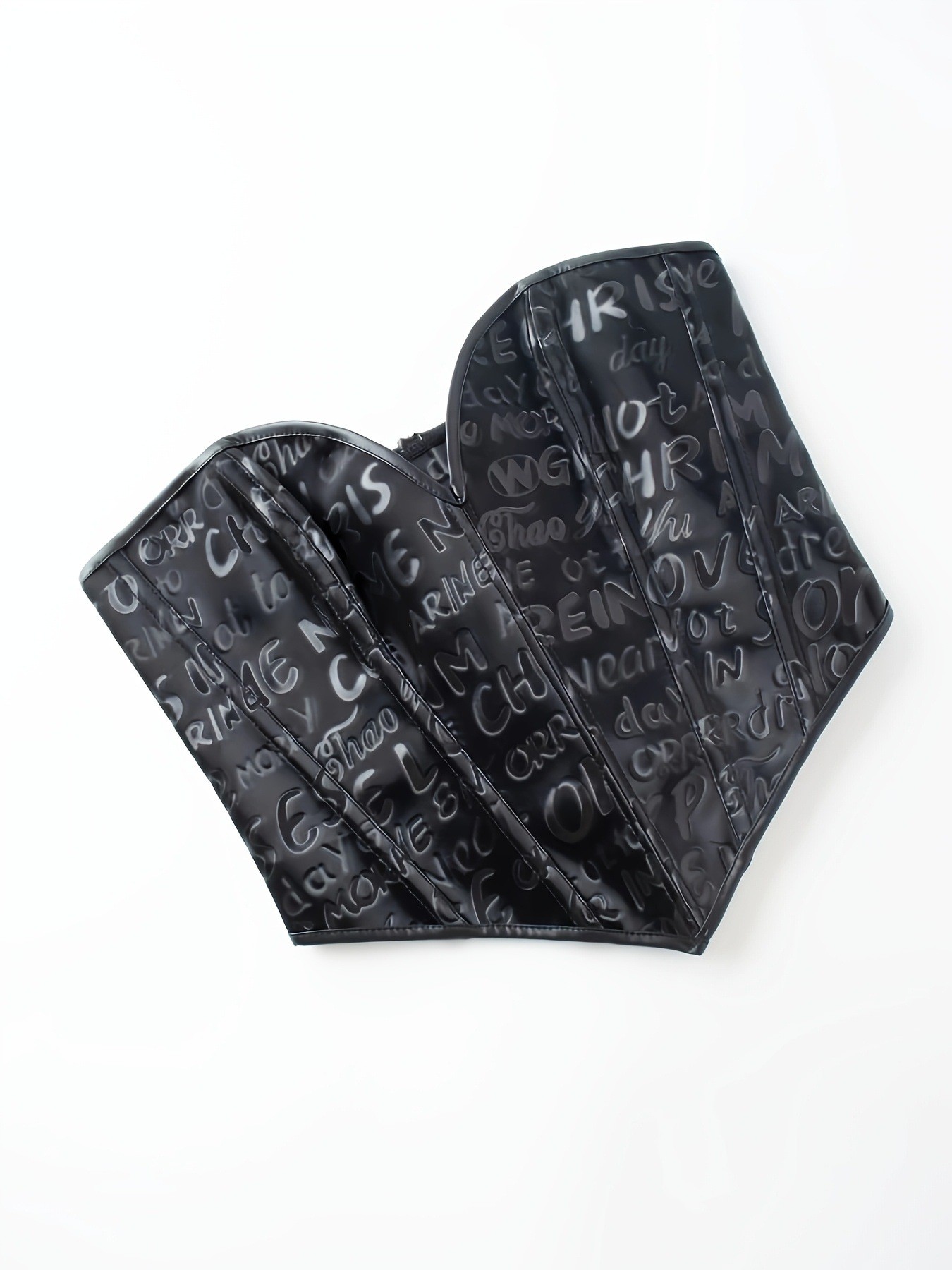 Black letter printed strapless – обзор и цена Corset Waist Cinch