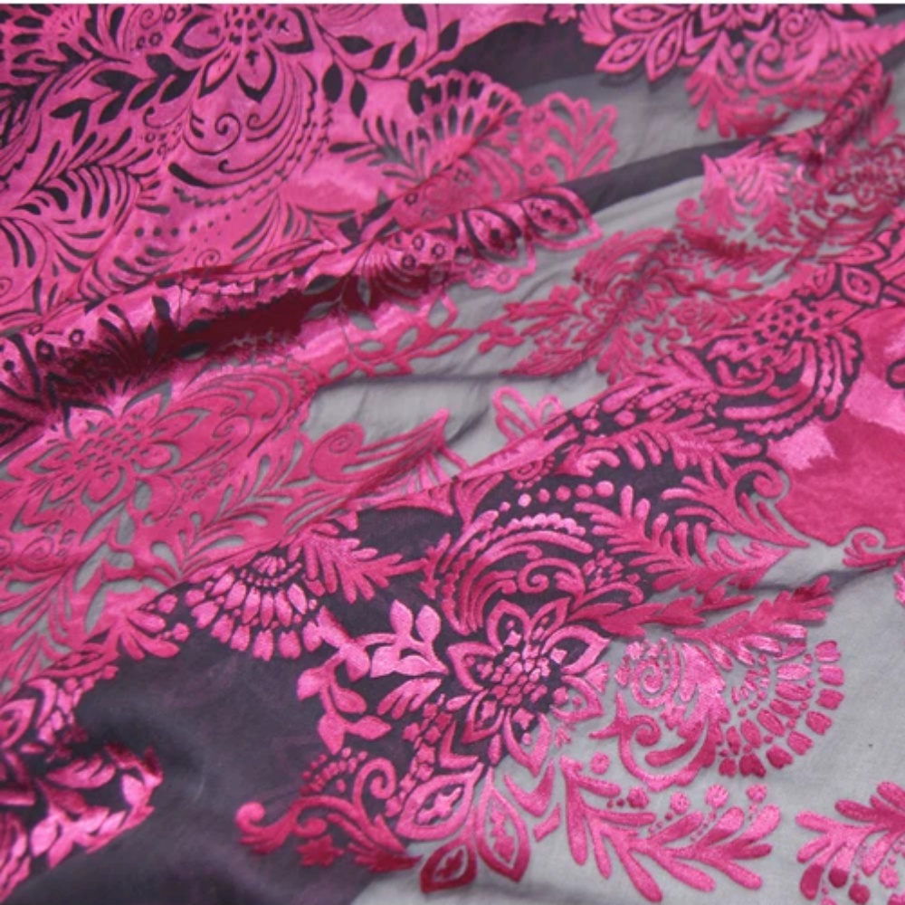 Fashion Large Pink Flower Desi – обзор и цена Robe Silk Women