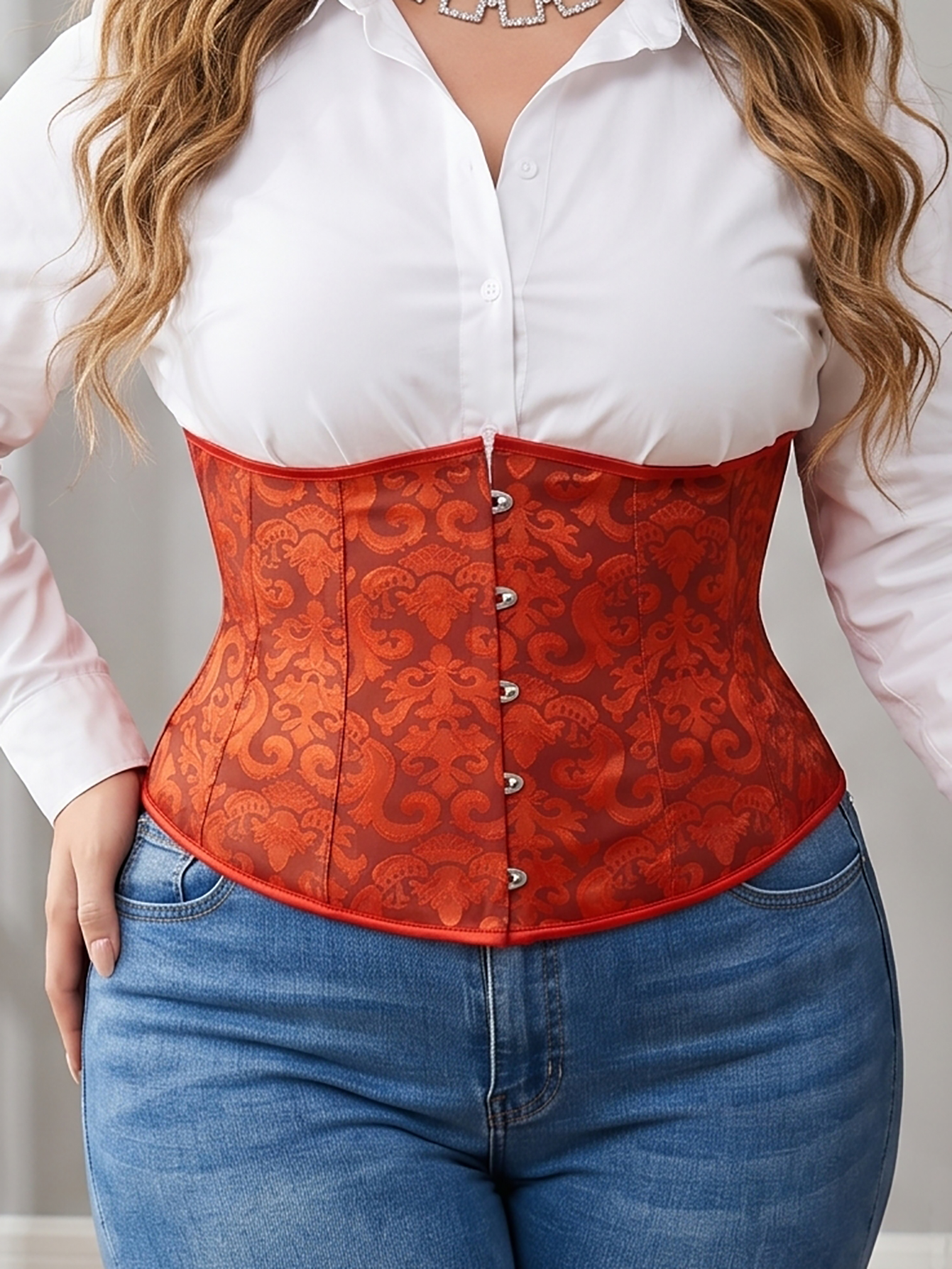Women's Plus Size Court Lace W – обзор и цена Corset Waist Cinch