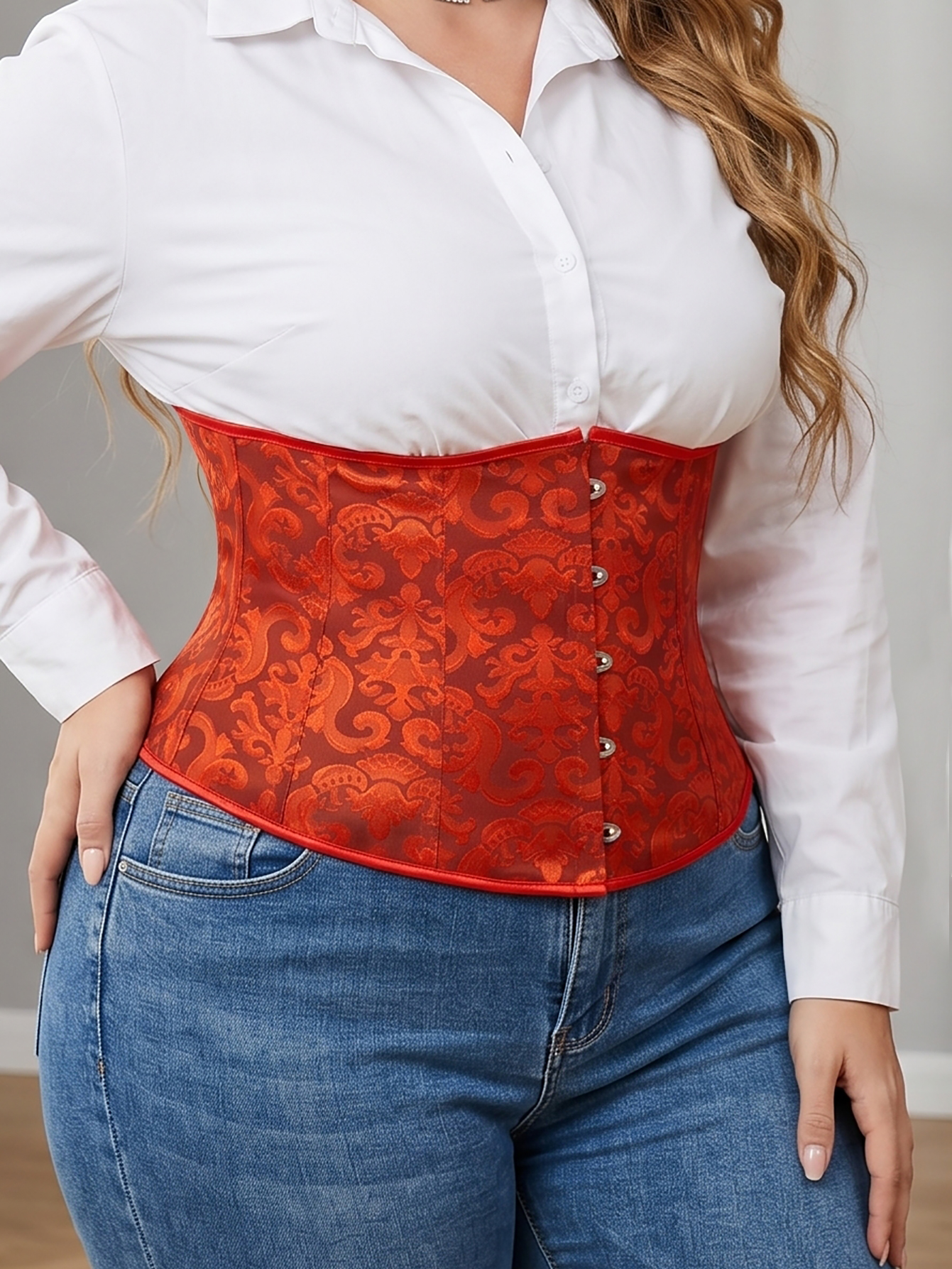 Women's Plus Size Court Lace W – обзор и цена Corset Waist Cinch