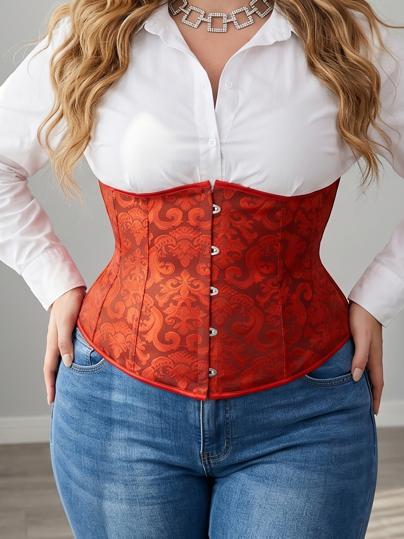 Women's Plus Size Court Lace W – обзор и цена Corset Waist Cinch