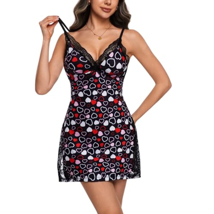 Night Gowns for Women V Neck L – обзор и цена Babydoll Chemise Night