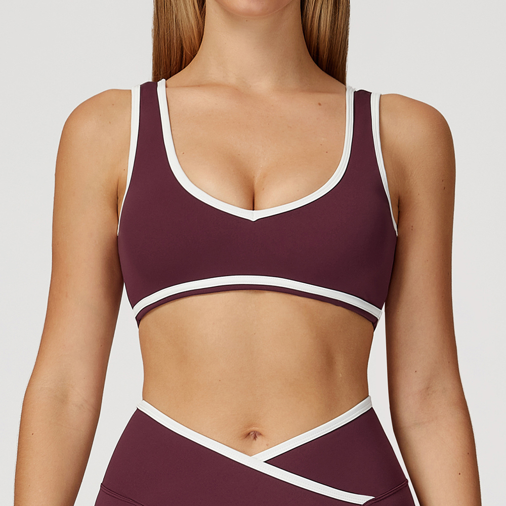 V-Neck Sports Bra Women Top Pu – обзор и цена Push Up Bra Padded