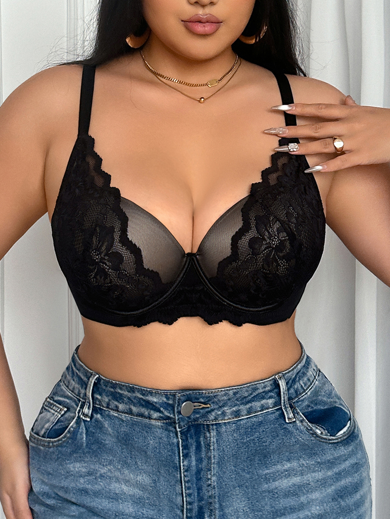 Wide Strap Plus Size Women Bra – обзор и цена Push Up Bra Padded