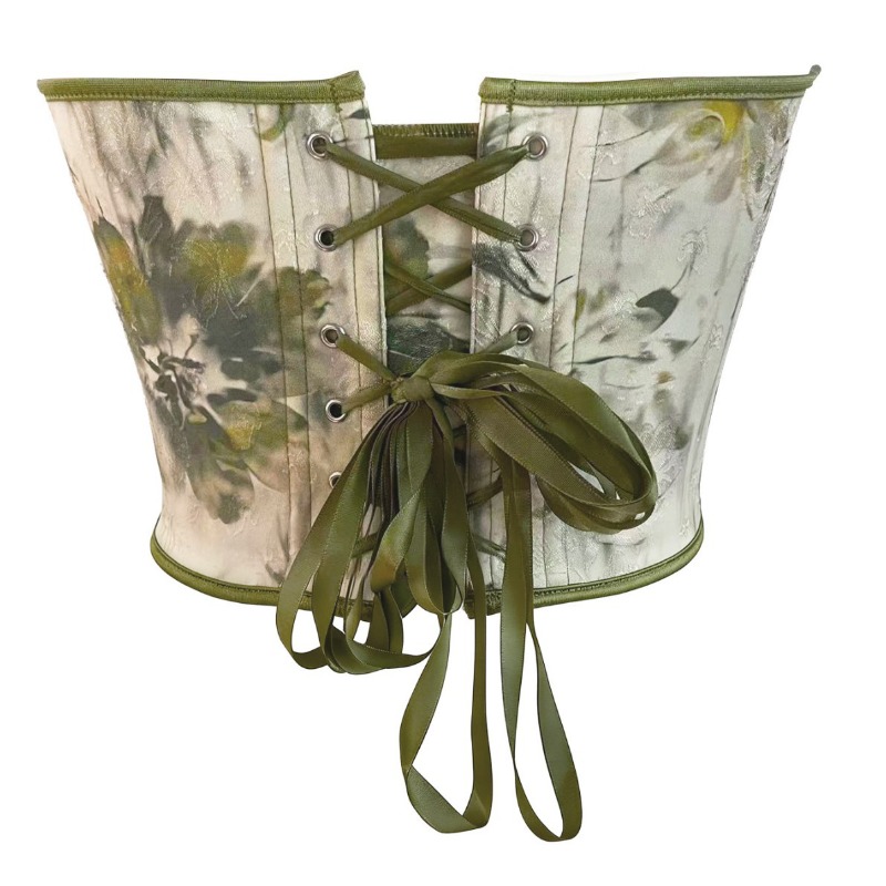 Vintage Green Floral Corset To – обзор и цена Strapless Bra Backless