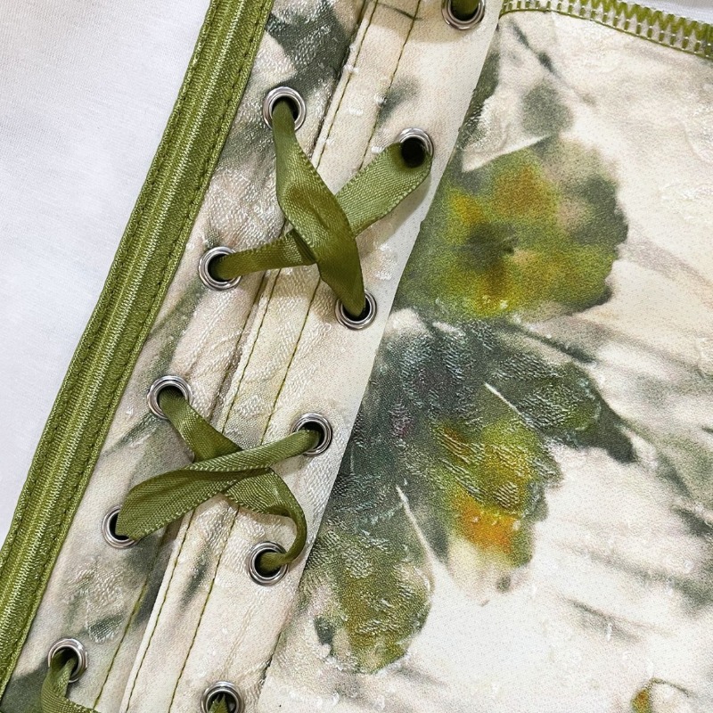 Vintage Green Floral Corset To – обзор и цена Strapless Bra Backless