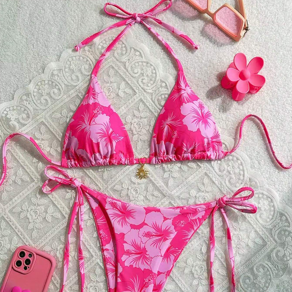 Women's Printed Vest Bikini+Th – обзор и цена Thong Bikini Women