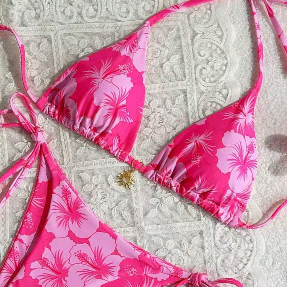 Women's Printed Vest Bikini+Th – обзор и цена Thong Bikini Women