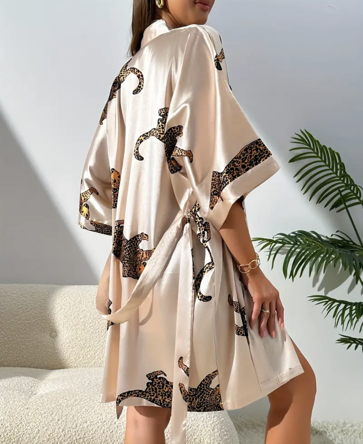 Imitation silk sleepwear sexy  – обзор и цена Robe Silk Women