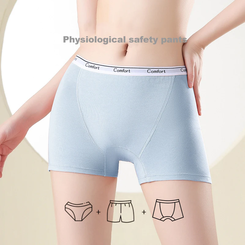 1pcs Cotton Women's Menstrual  – обзор и цена Boyshort Underwear