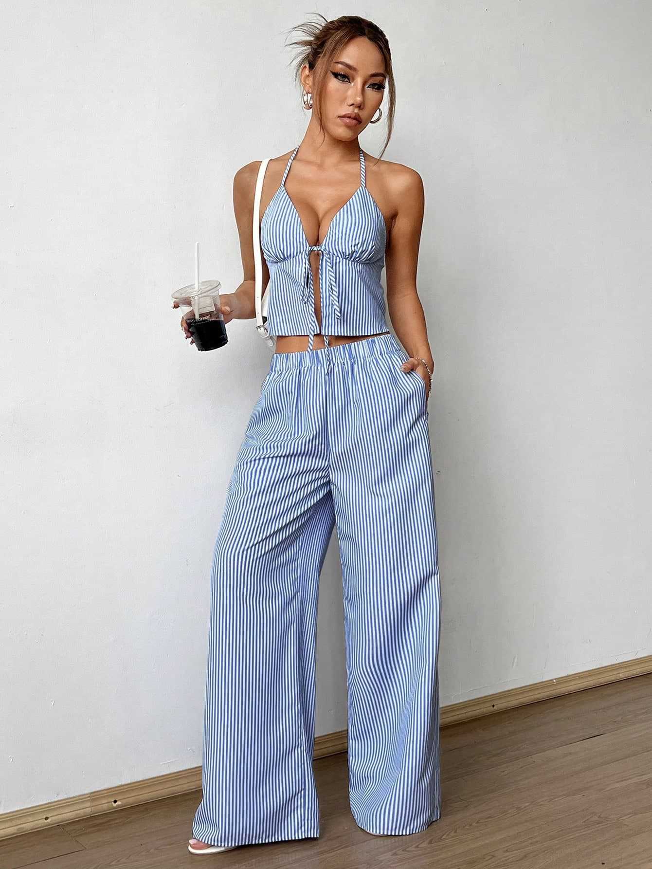 Striped Lace Up Camisole Colla – обзор и цена Cami Top Lace