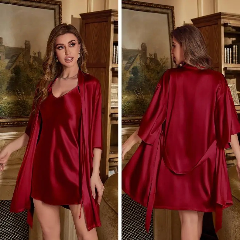 2PC Robe Suit Women Rayon Bath – обзор и цена Robe Silk Women