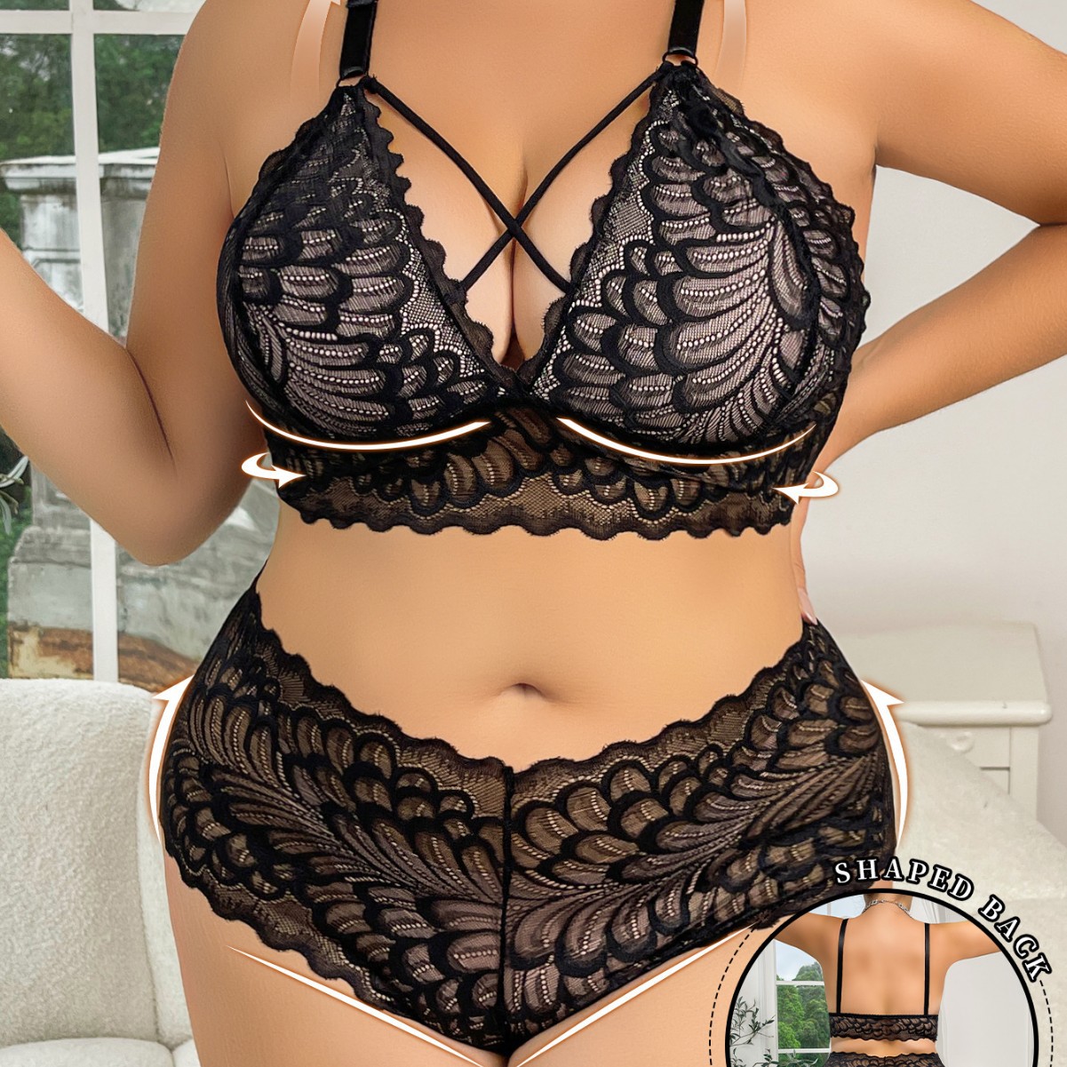 Plus Size Lingerie Set Wire-Fr – обзор и цена Seamless Underwear Women