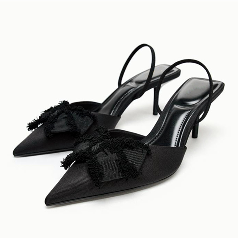 Fashion Black Satin Butterfly  – обзор и цена Slip Dress Satin
