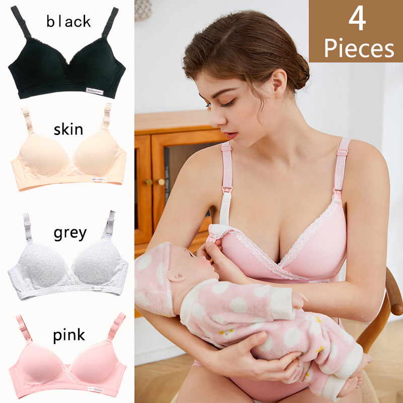 4Pcs New Cotton Wirefree Nursi – обзор и цена Nursing Bra Sleep