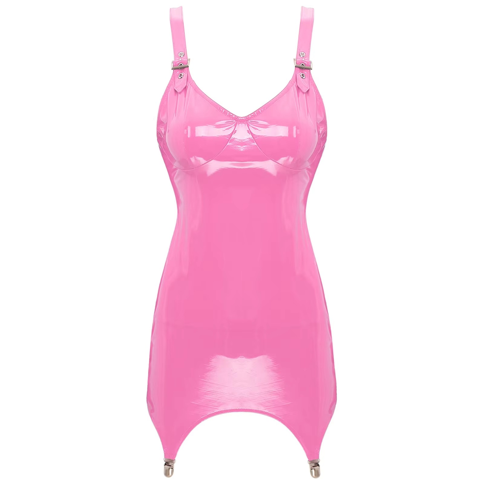 Womens Shiny Metallic PVC Leat – обзор и цена Babydoll Chemise Night