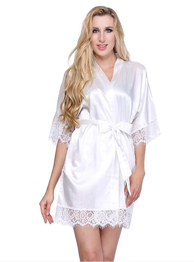 Sexy Wedding Dressing Gown Wom – обзор и цена Robe Silk Women