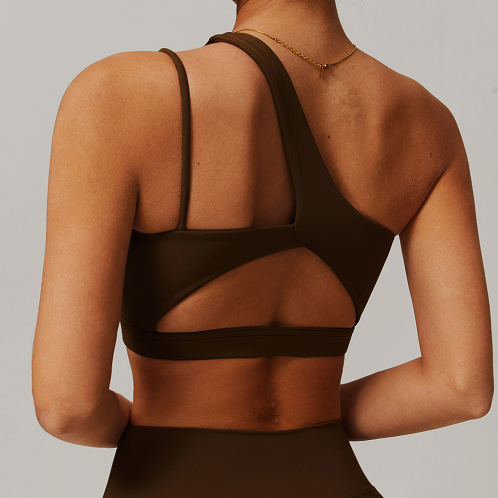 Oblique Shoulder Yoga Bra Wome – обзор и цена Push Up Bra Padded