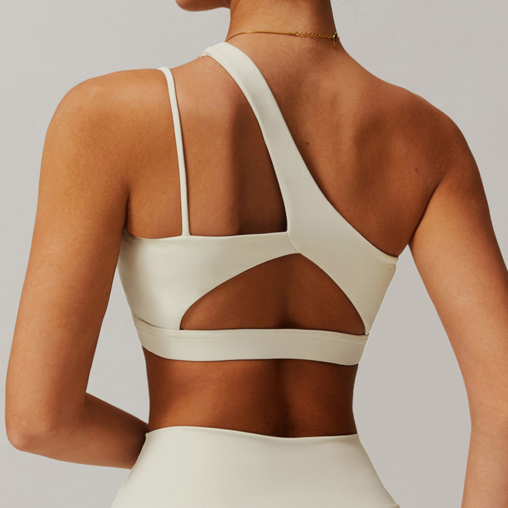 Oblique Shoulder Yoga Bra Wome – обзор и цена Push Up Bra Padded