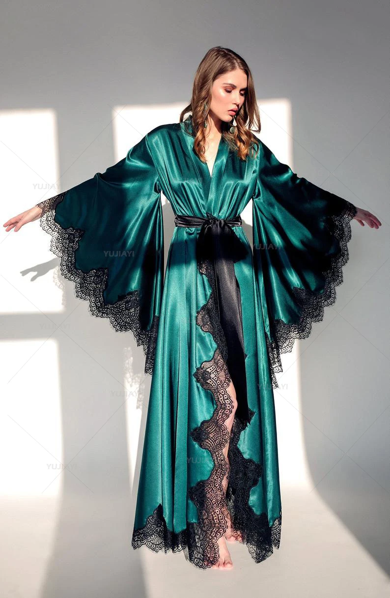 Women Robes Sleepwear Kimono P – обзор и цена Robe Silk Women