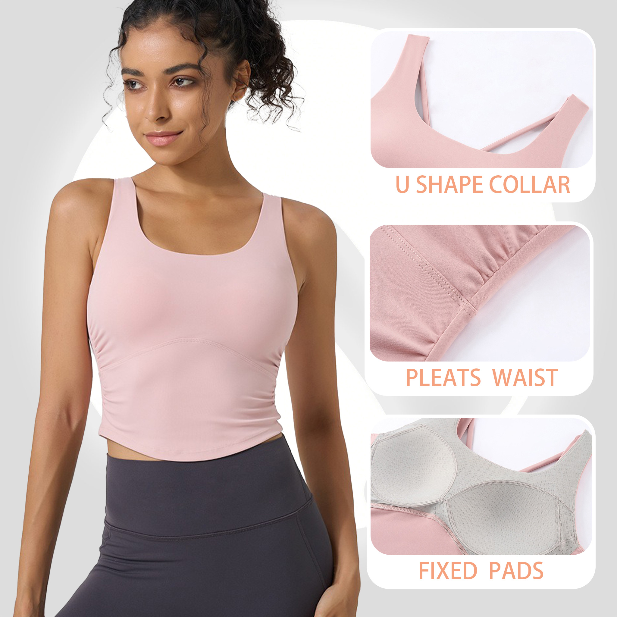 Women's Fixed Cup Yoga Sports  – обзор и цена Sports Bra High Impact