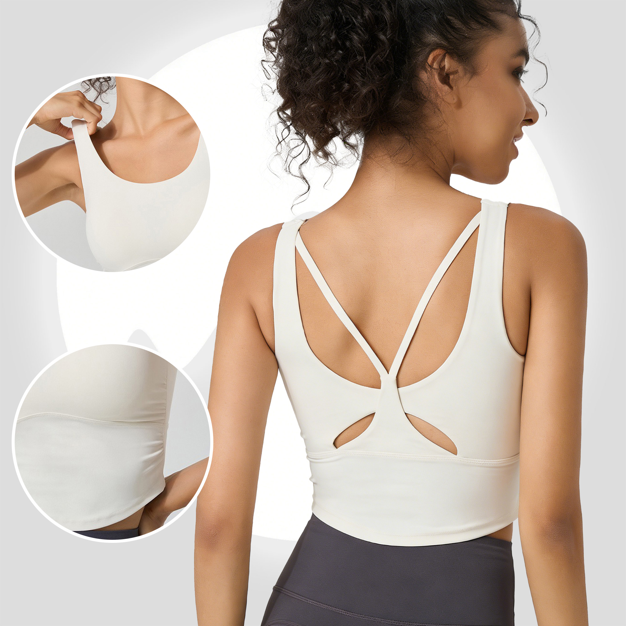 Women's Fixed Cup Yoga Sports  – обзор и цена Sports Bra High Impact