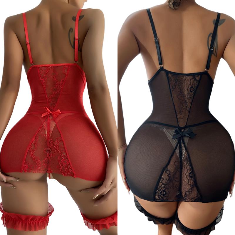 Transparent V-neck Strap Night – обзор и цена Babydoll Chemise Night