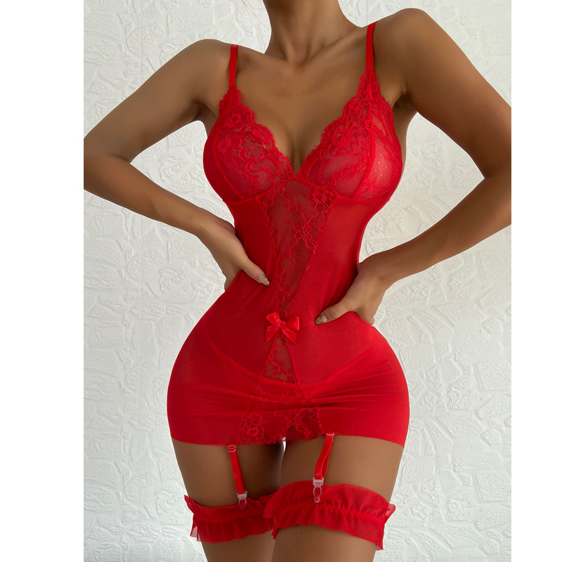 Transparent V-neck Strap Night – обзор и цена Babydoll Chemise Night