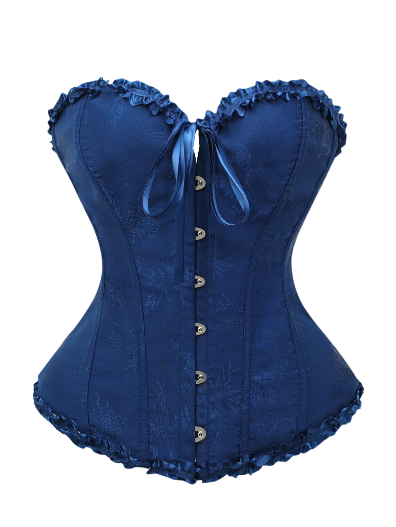 Dark blue jacquard lace edged  – обзор и цена Corset Waist Cinch