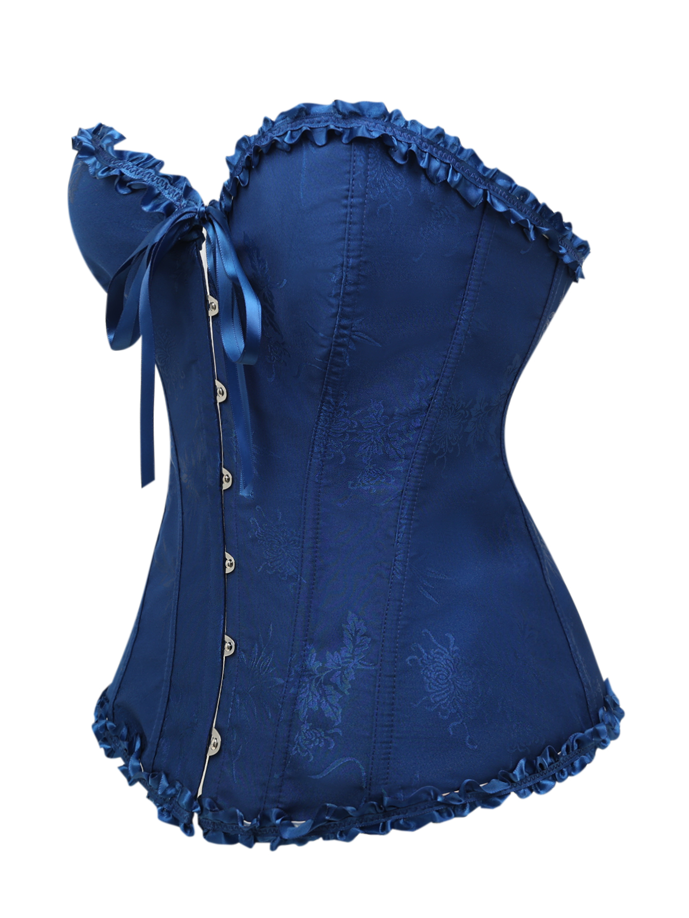 Dark blue jacquard lace edged  – обзор и цена Corset Waist Cinch