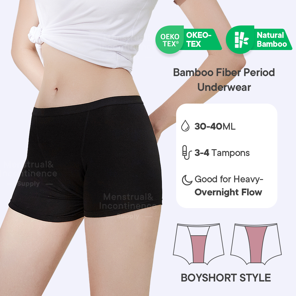Bamboo Fiber Period Underwear  – обзор и цена Boyshort Underwear