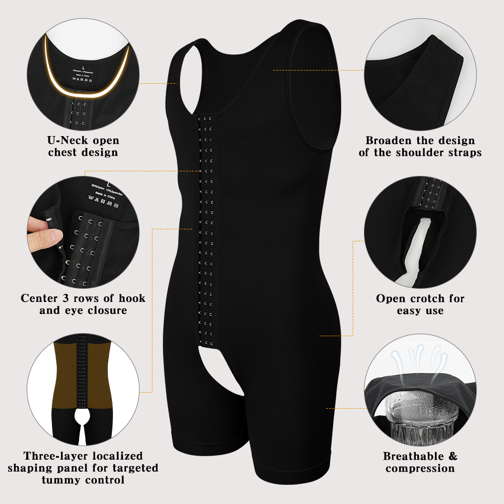 Men's Compression Shapewear  T – обзор и цена Shapewear Bodysuit Firm